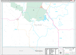 Fall River County Wall Map Premium Style 2026